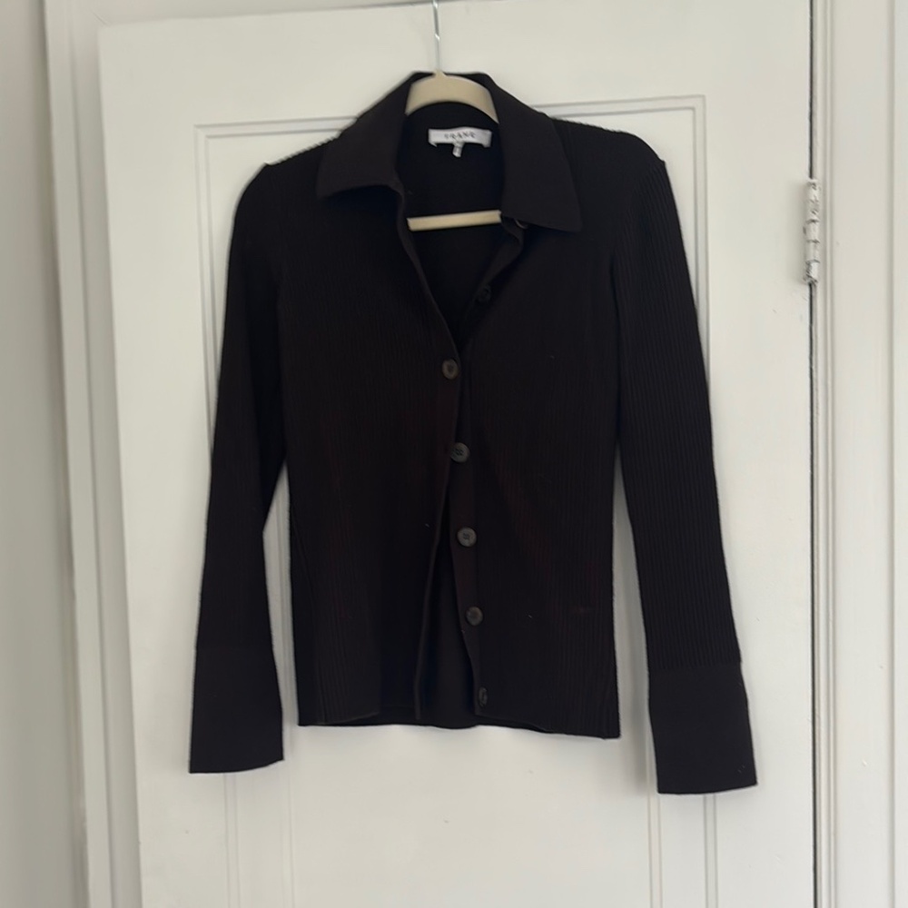 Frame Brown button up top